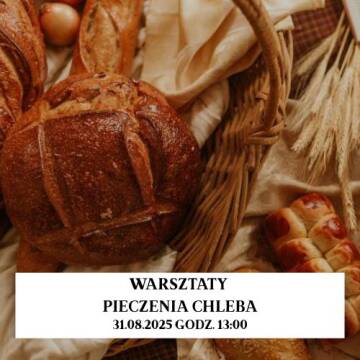 Grafika przedstawia różne rodzaje chleba polożonego na materiale i stole.