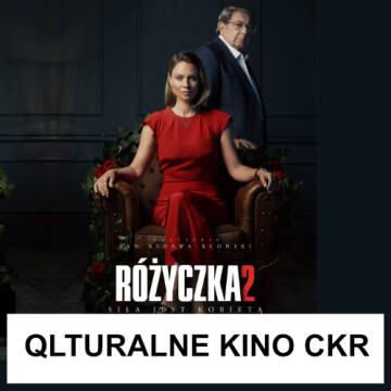 Grafika przedstawia pewną siebie kobietę siedzącą na fotelu, za kobietą stoi mężczyzna