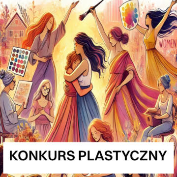 Grafika przedstawia kobiety przy rożnych aktywnościach np. malujące obrazy, pyztulające się do siebie