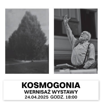 Grafika przedstawia Krzysztofa Pendereckiego na jednym zdjęciu a na drugim jego ogród.