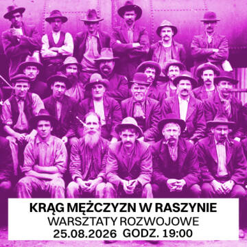 grafika przedstawia siedzących mężczyzn