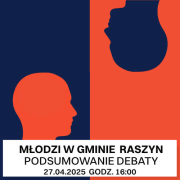 Grafika przedstawia zarys dwóch głów jedna wychodzi z prawego górnego rogu a druga z lewego dolnego na granatowo czerwonym tle.