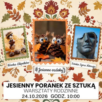 Grafika przedstawia sowy zrobione z szyszek