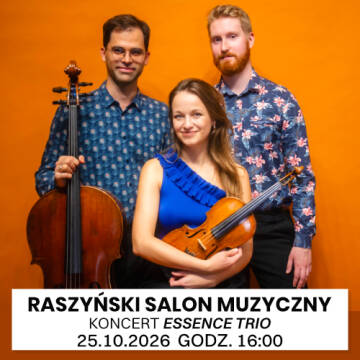 Grafika przedstawia trójkę muzyków z instrumentami