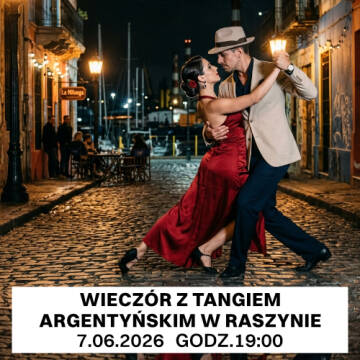 Zdjęcie przedstawia parę tancerzy tanga