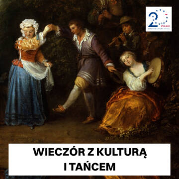 Grafika przedstawia tancerzy z dawnych czasów