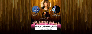 grafika przedstawia zespół muzyczny w różowych sukienkach oraz muzyków, grających na instrumentach