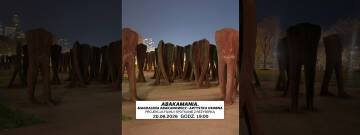 grafika przedstawia rzeby Magdaleny Abakanowicz