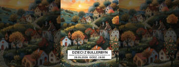 Grafika przedstawia domki na wzgórzu
