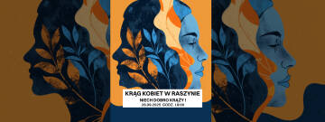Grafika przedstawia dwie połączone twarze kobiet z motywem natury.